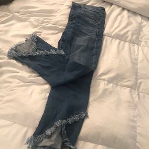 American eagle fringe crop  jeans size 4 short